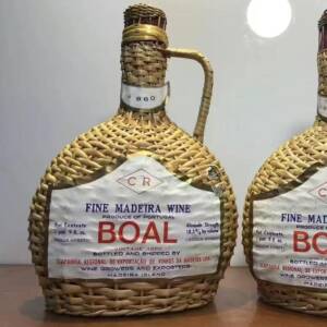 Vintage Boal Madeira Wicker Wrapped Bottle Medium Sweet 1860